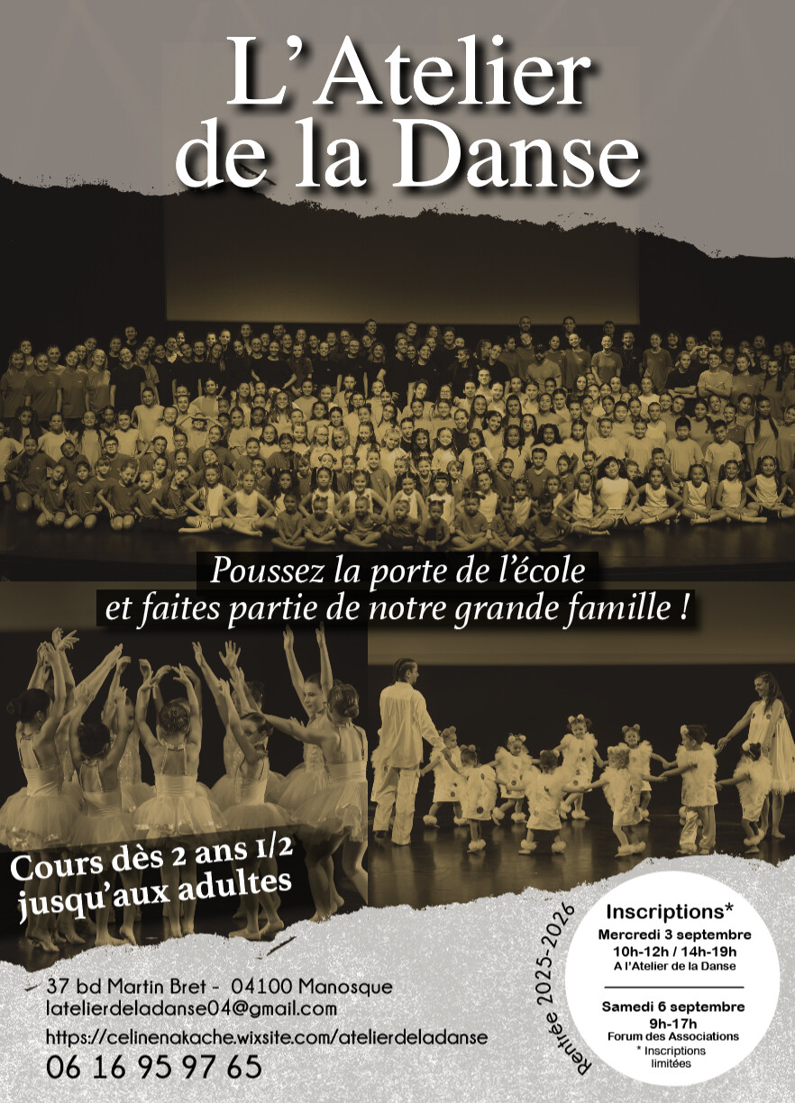 L’ATELIER DE LA DANSE : UNE NOUVELLE SAISON PLEINE D’ÉNERGIE ! L’ATELIER DE LA DANSE : UNE NOUVELLE SAISON PLEINE D’ÉNERGIE !