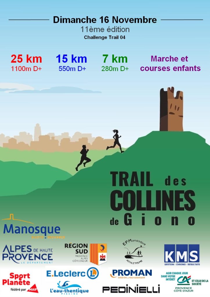 la 11è édition du Trail des Collines de Giono le 16 novembre 2025