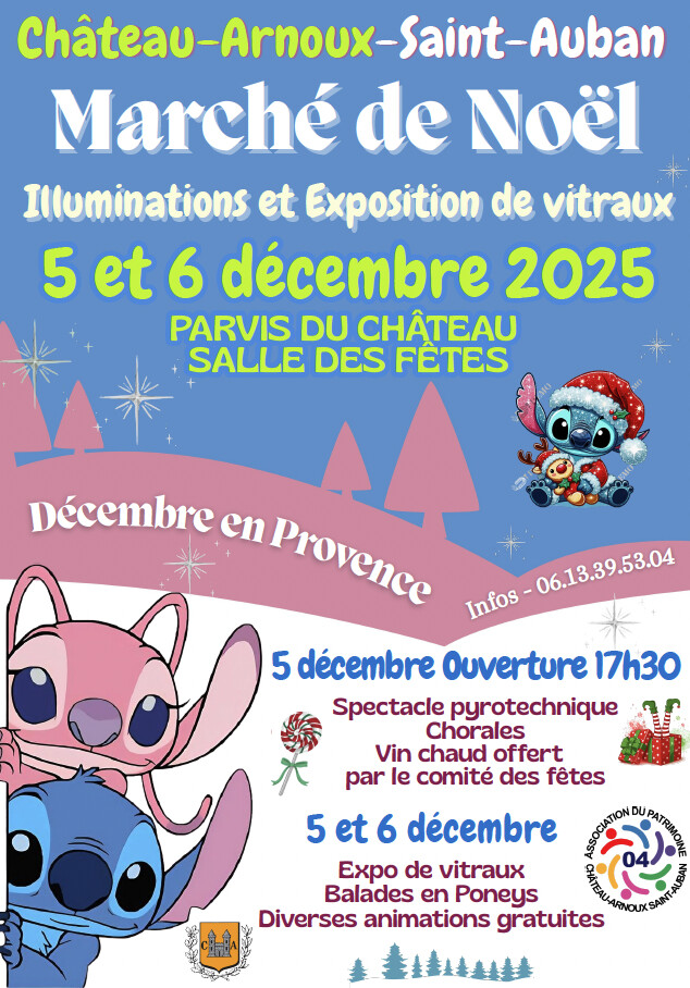 Programme des festivités de Noël de Chateaux Arnoux-Saint Auban