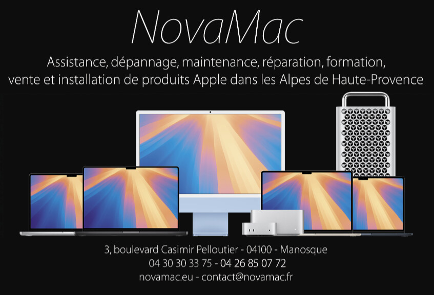 NovaMac spécialiste Apple à Manosque...