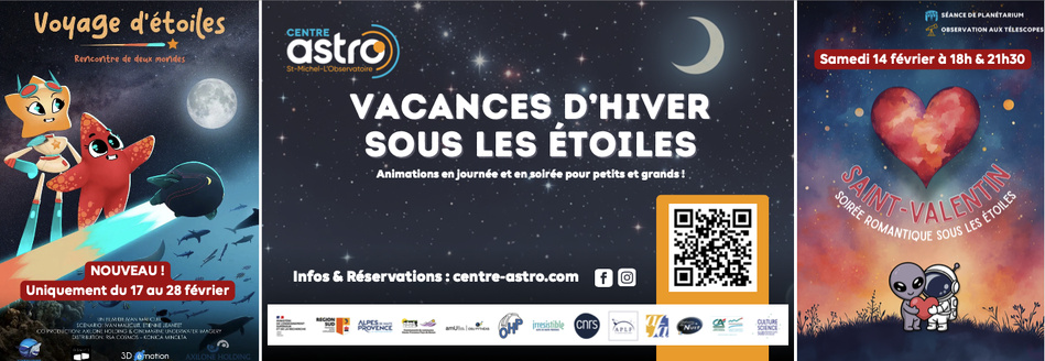 Février, Le ciel en spectacle au centre d’astronomie  !