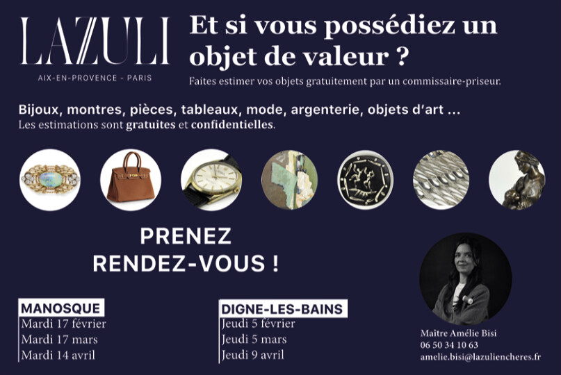 LAZULI MAISON DE VENTE AUX ENCHÈRES, EXPERTISE VOS OBJETS, BIJOUX...