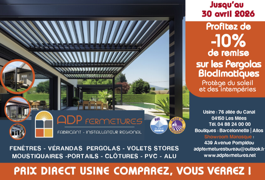 ADP Fermetures,  le sur-mesure local  qui fait la différence !