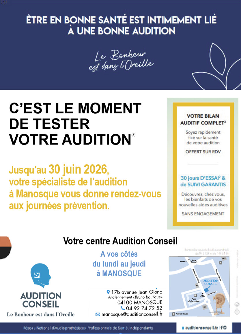 Audition Conseil Manosque, une audition de qualité à un prix 100% maîtrisé !