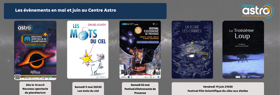Les actualités du Centre d’Astronomie en mai… Les actualités du Centre d’Astronomie en mai…