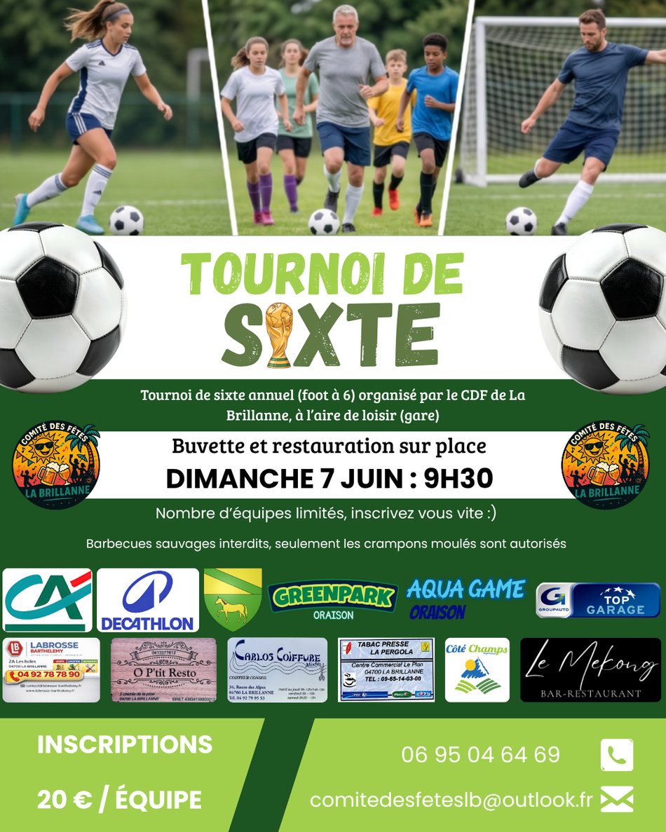 La Brillanne se prépare pour son grand Tournoi de Sixte annuel le dimanche 7 juin La Brillanne se prépare pour son grand Tournoi de Sixte annuel le dimanche 7 juin