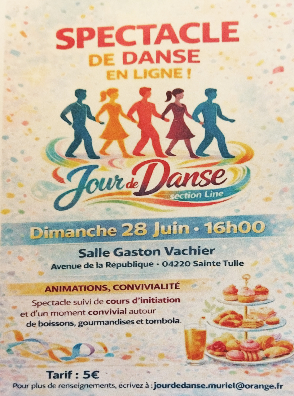 Sainte-Tulle : Jour de Danse prépare un spectacle de danse line pour clôturer l’année ! Sainte-Tulle : Jour de Danse prépare un spectacle de danse line pour clôturer l’année !