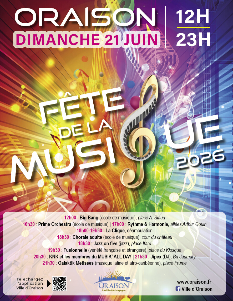 24h des familles et fête  de la musique, un mois de juin festif à Oraison !