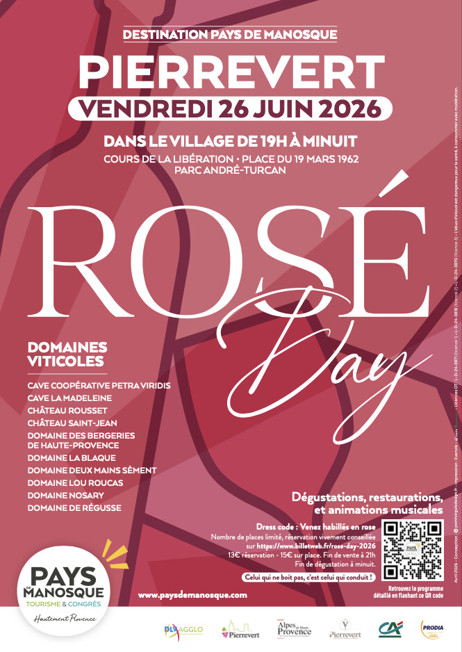 LA 6È ÉDITION DU ROSÉ DAY SE TIENDRA À PIERREVERT LE 26 JUIN 2026
