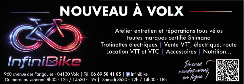 Infinibike : le nouveau  bike-shop incontournable  à Volx !