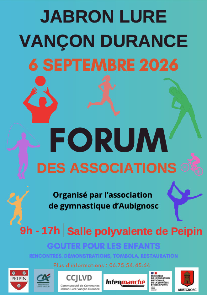FORUM DES ASSOCIATIONS  DE PEIPIN, 5E ÉDITION  LE 6 SEPTEMBRE.