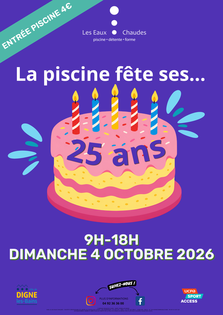 Le complexe aquatique  Les Eaux Chaudes fête ses 25 ans !