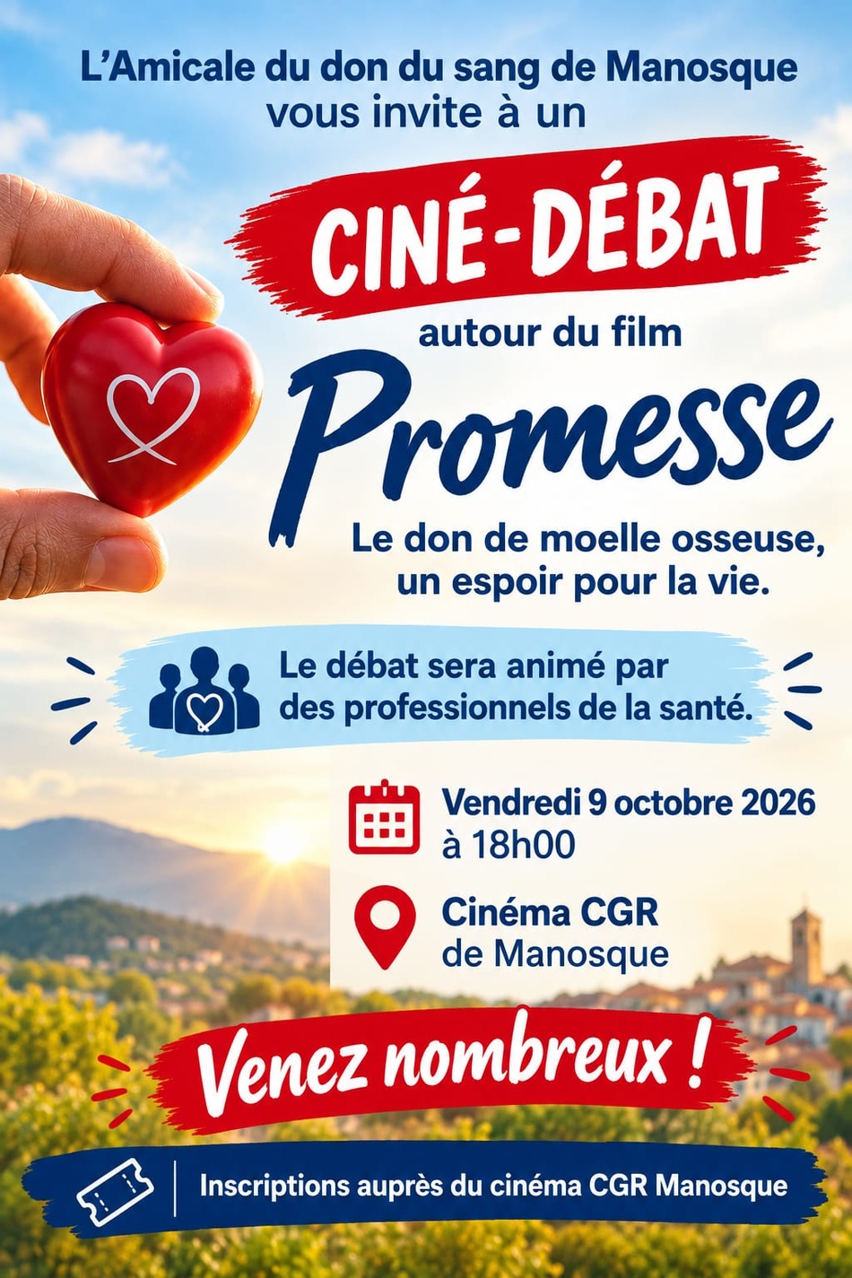 DON DE MOELLE OSSEUSE : UNE SOIRÉE POUR COMPRENDRE ET AGIR le 9 octobre 2026