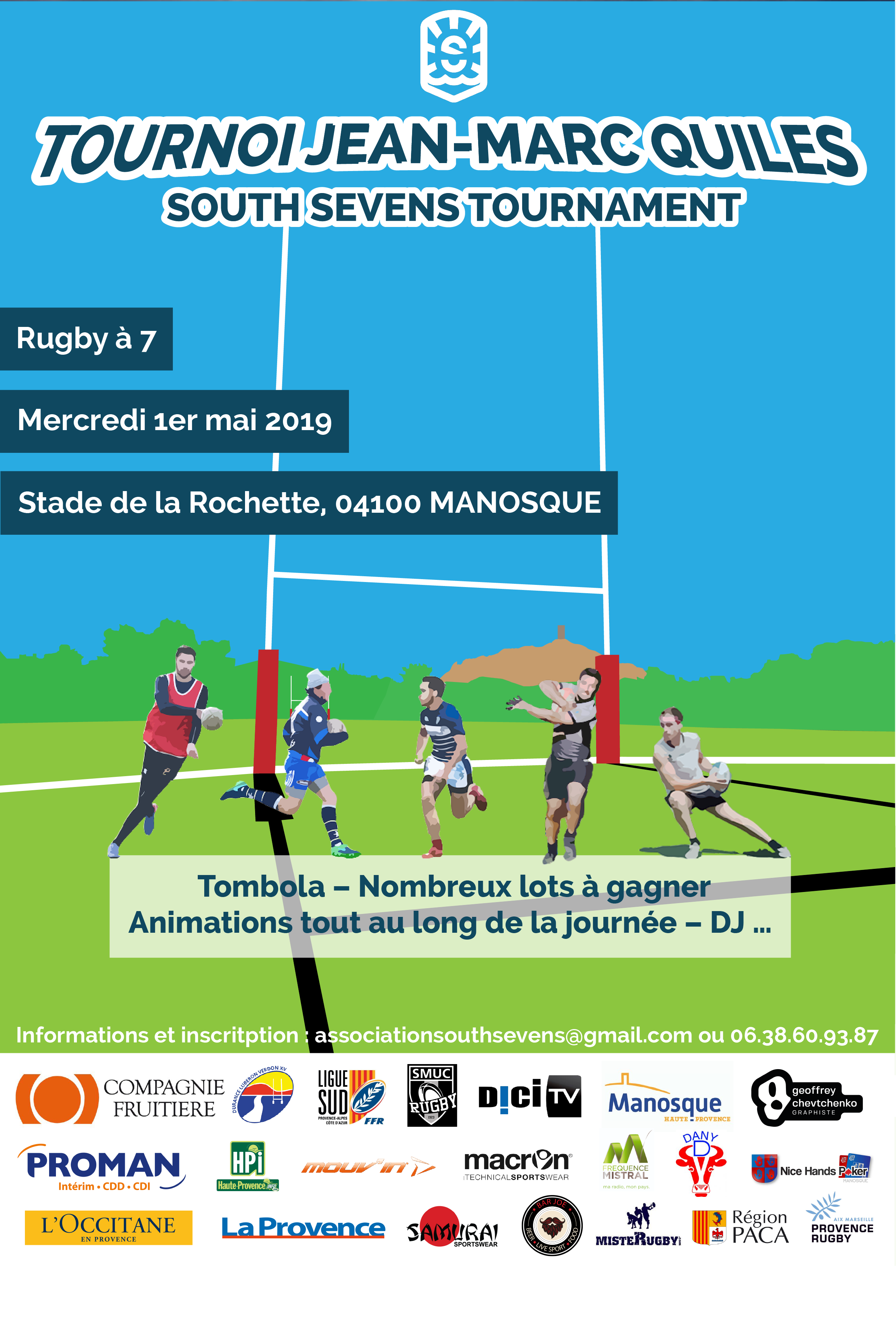 Un tournoi de rugby à 7 ce mercredi 1er Mai à Manosque