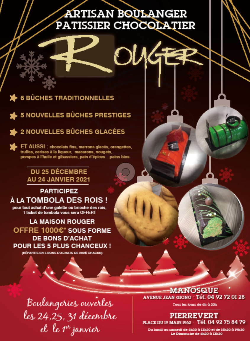 [Noël] Les boulangeries rouger subliment vos fêtes de fin d’année !