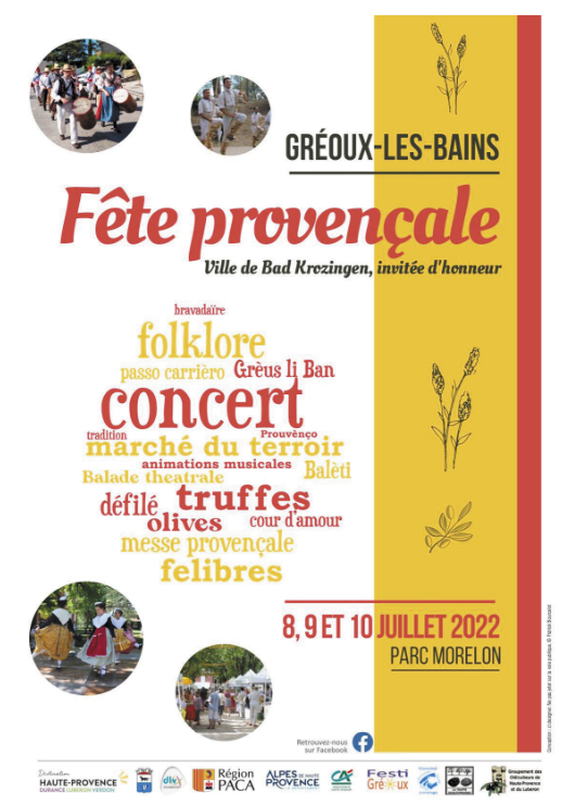 [Fête Provençale] Vivez les traditions à Gréoux-les-Bains les 8,9 et 10 juillet