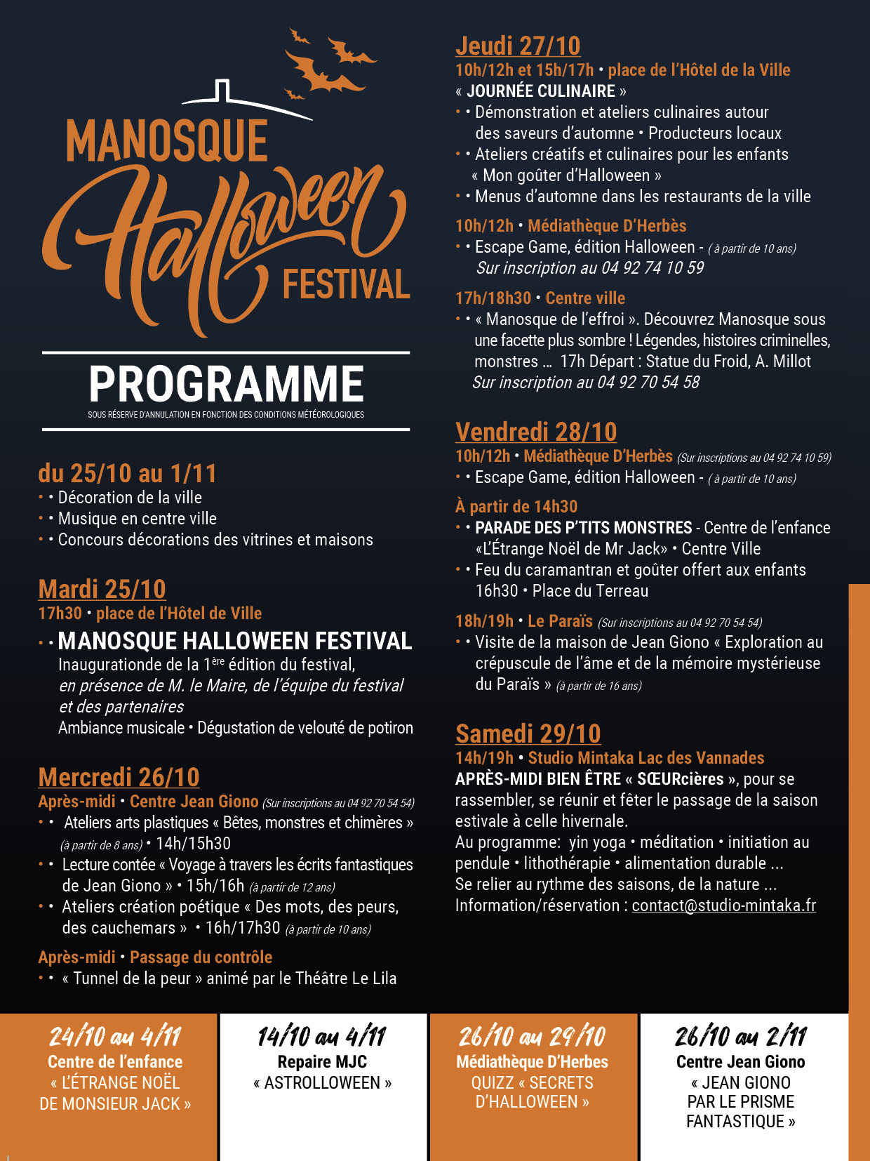 MANOSQUE HALLOWEEN FESTIVAL