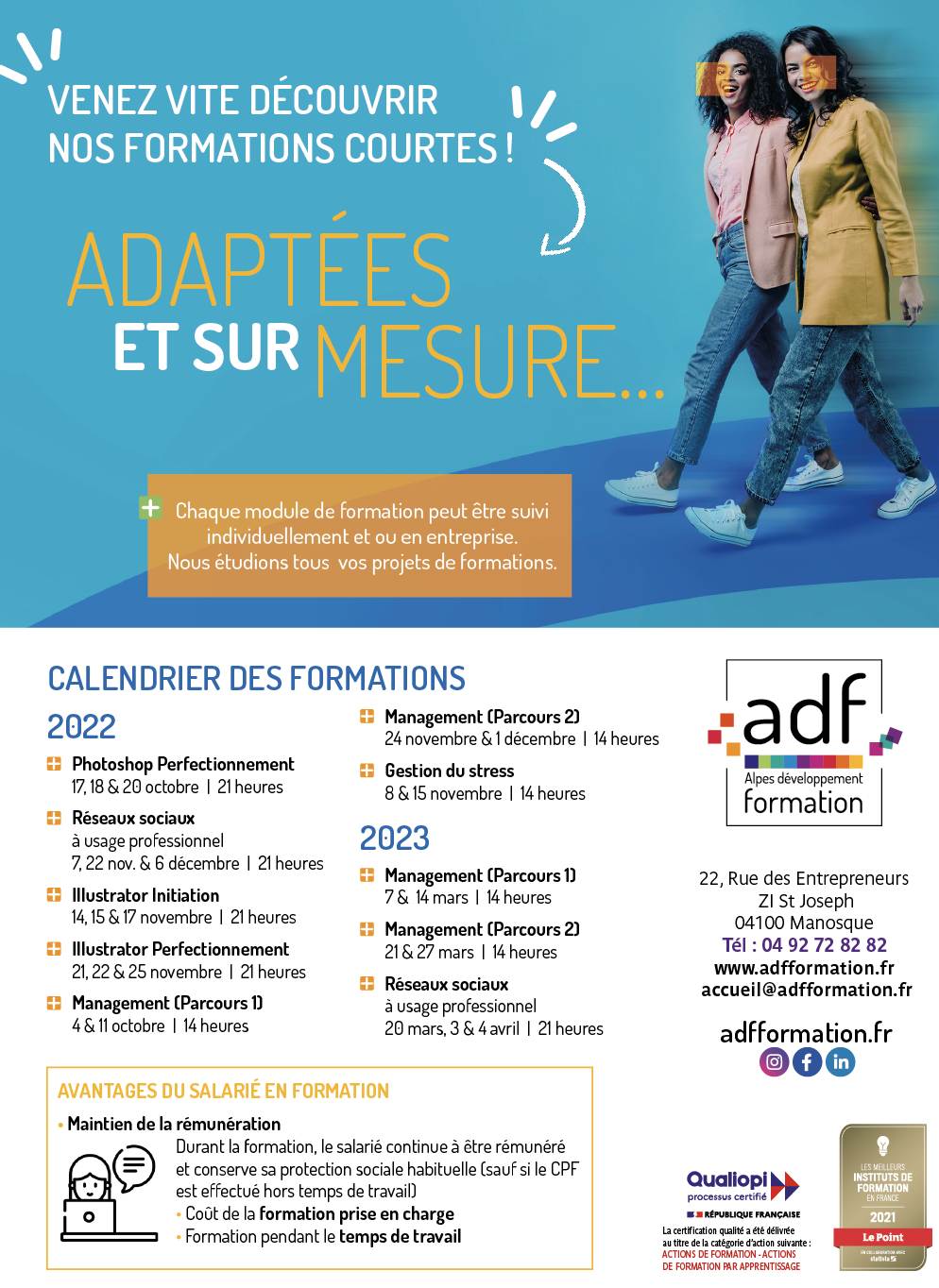 LES FORMATIONS COURTES À ADF C'EST QUOI ?