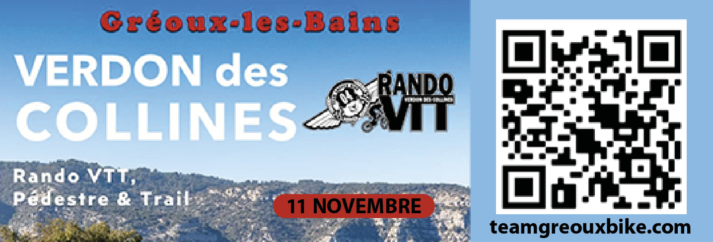 23 ÈME RANDO DES VERDON DES COLLINES, RENDEZ-VOUS LE 11 NOVEMBRE 2022 À GRÉOUX