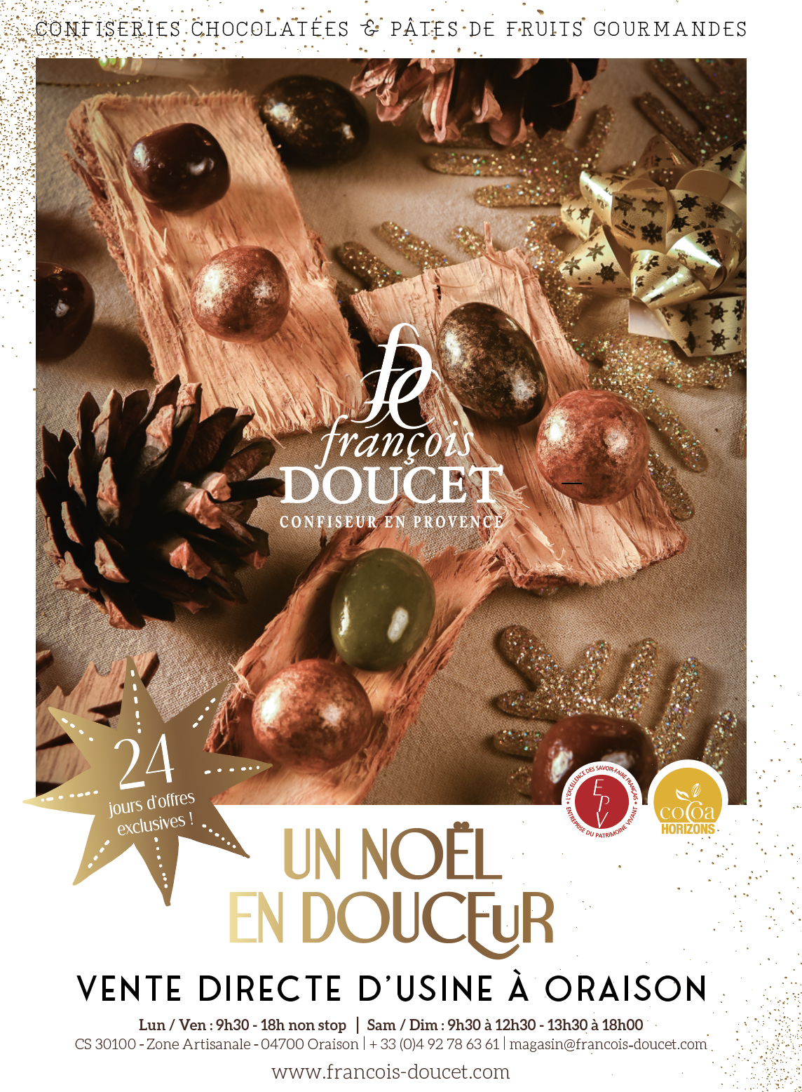 UN NOËL GOURMAND AVEC FRANÇOIS DOUCET CONFISEUR