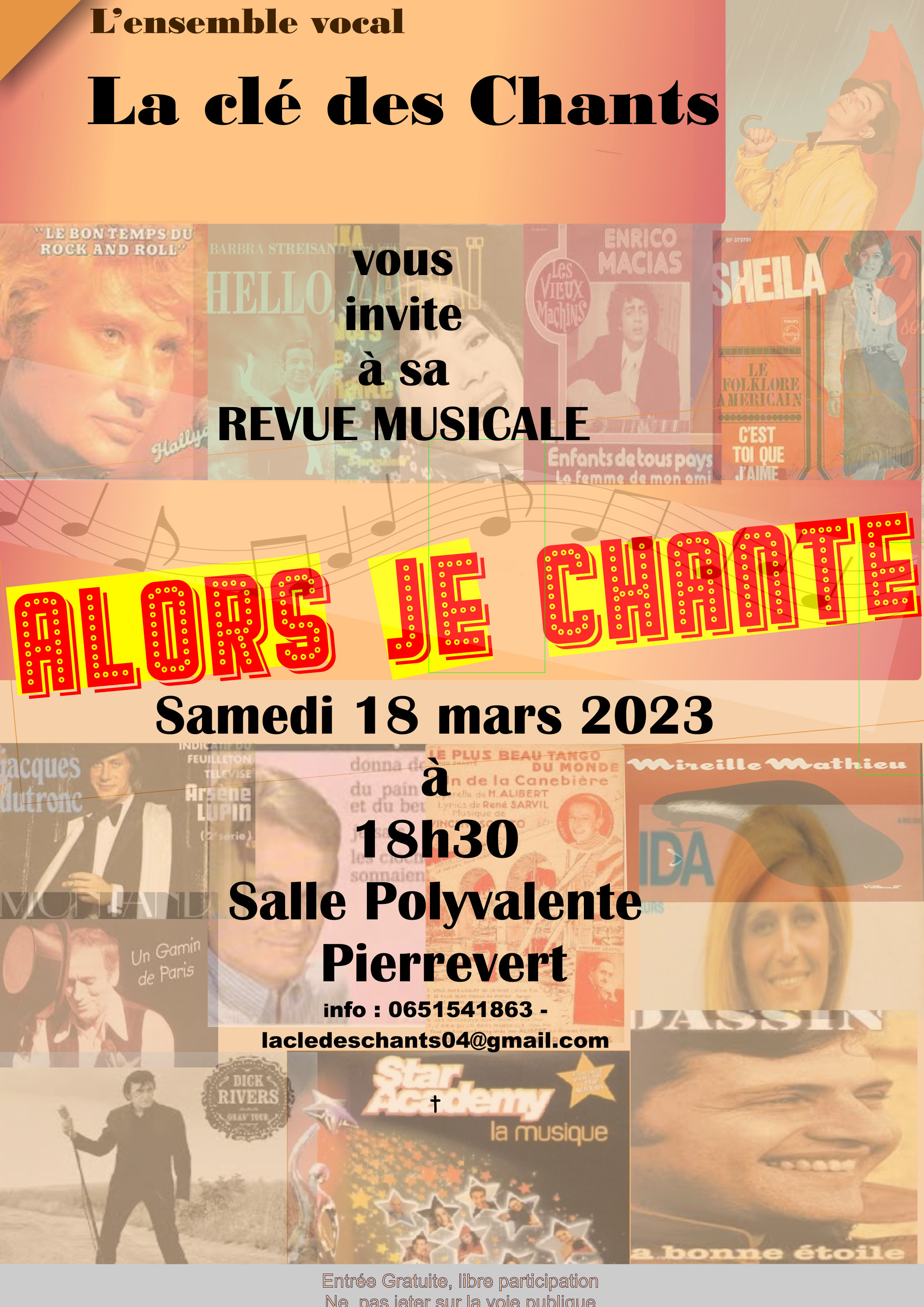 « Alors je chante » le 18 mars, salle polyvalente à Pierrevert