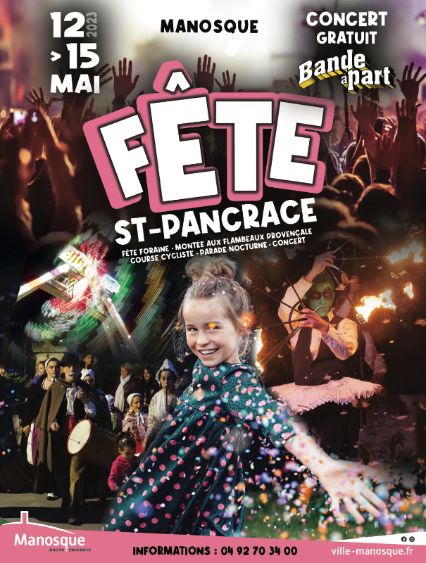 SAINT-PANCRACE DU 12 AU 15 MAI À MANOSQUE !