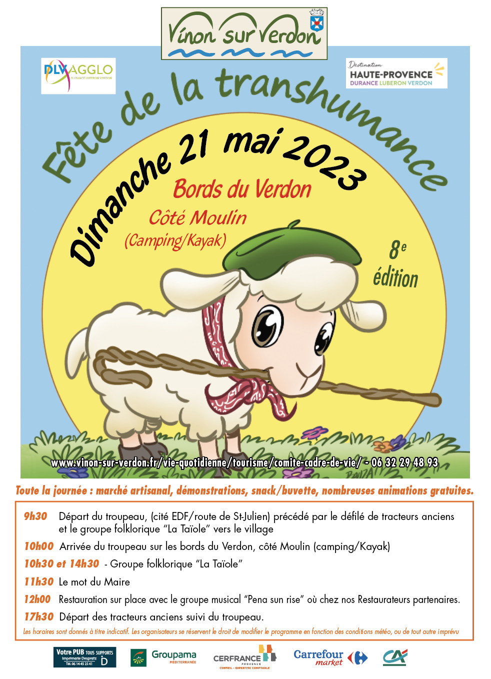 LA TRANSHUMANCE EN FÊTE À VINON SUR VERDON LE 21 MAI 2023