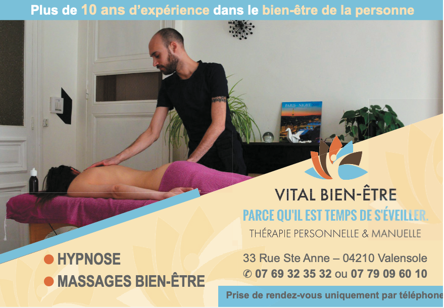 VITAL BIEN-ÊTRE TRAITE VOS MAUX PHYSIQUES ET ÉMOTIONNELS