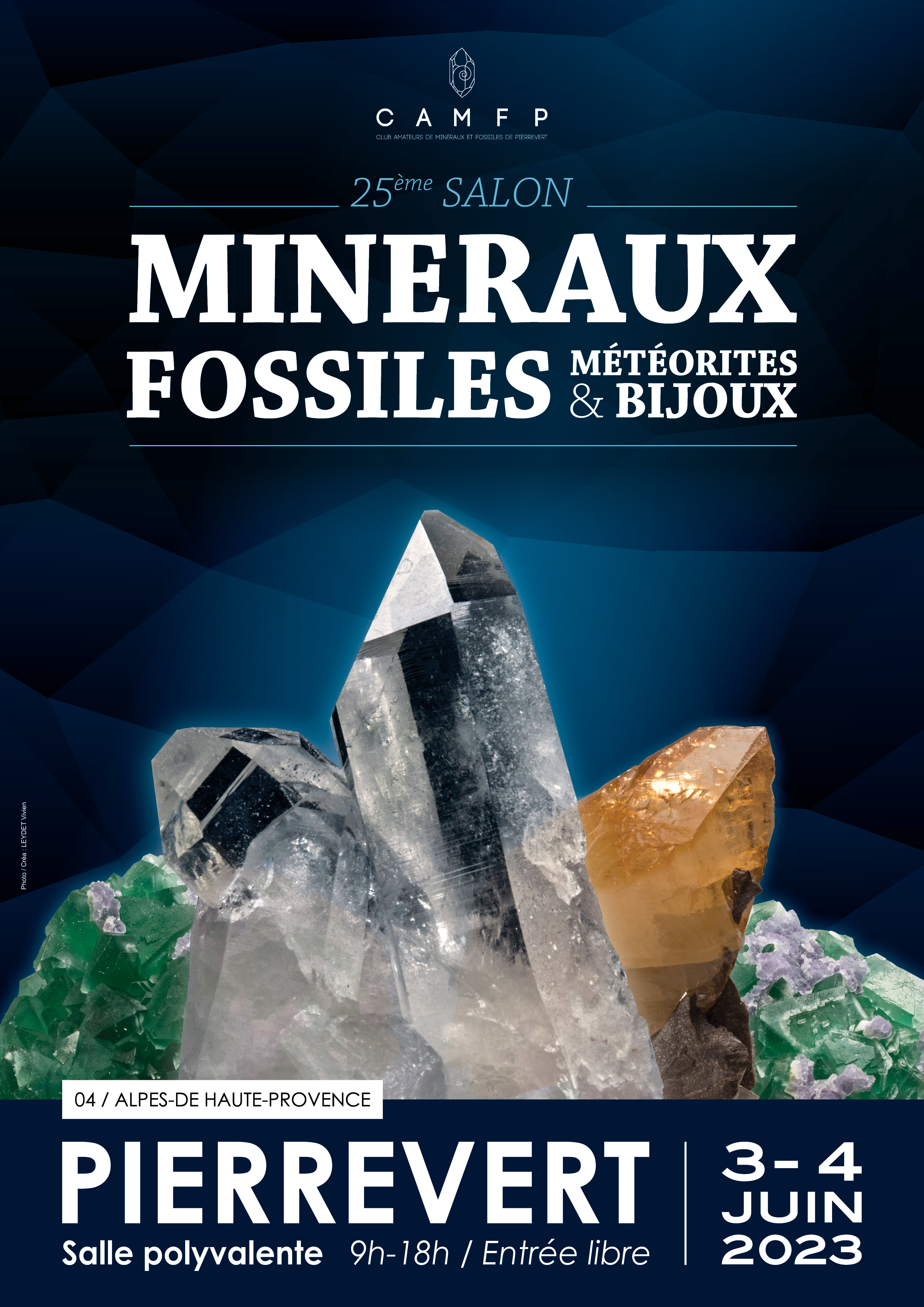 25e salon des Minéraux, Fossiles et Bijoux les 3 et 4 juin à Pierrevert