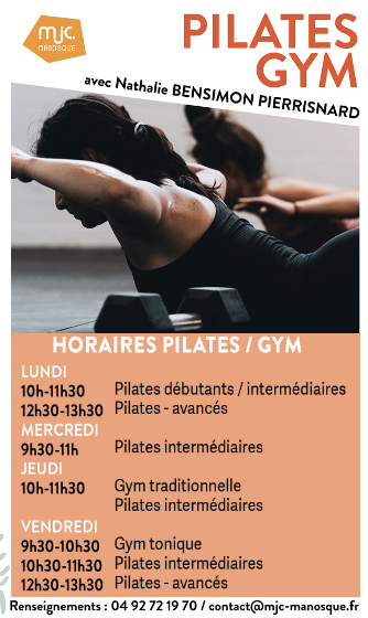 Pilates/Gym : une pratique douce pour se maintenir en bonne santé...