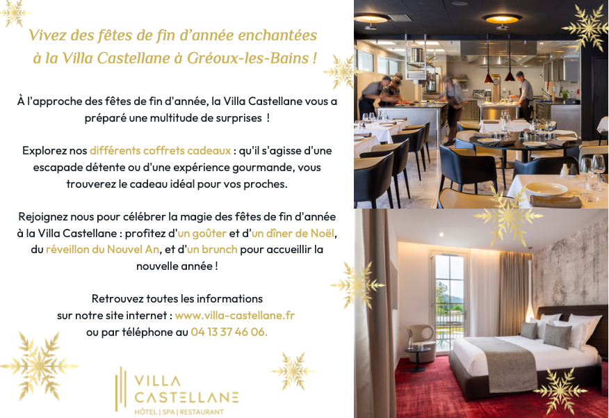 Villa Castellane à Gréoux Les-Bains, des moments inoubliables pour les fêtes... Villa Castellane à Gréoux Les-Bains, des moments inoubliables pour les fêtes...