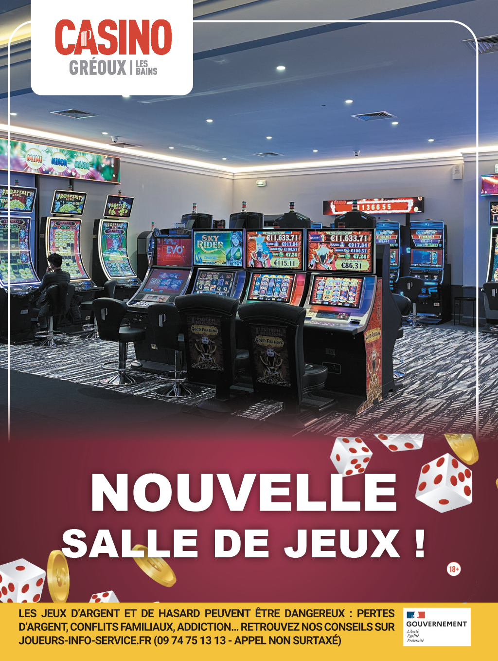 le parc de machine à sous s’agrandit au Casino Partouche de Gréoux-Les Bains !