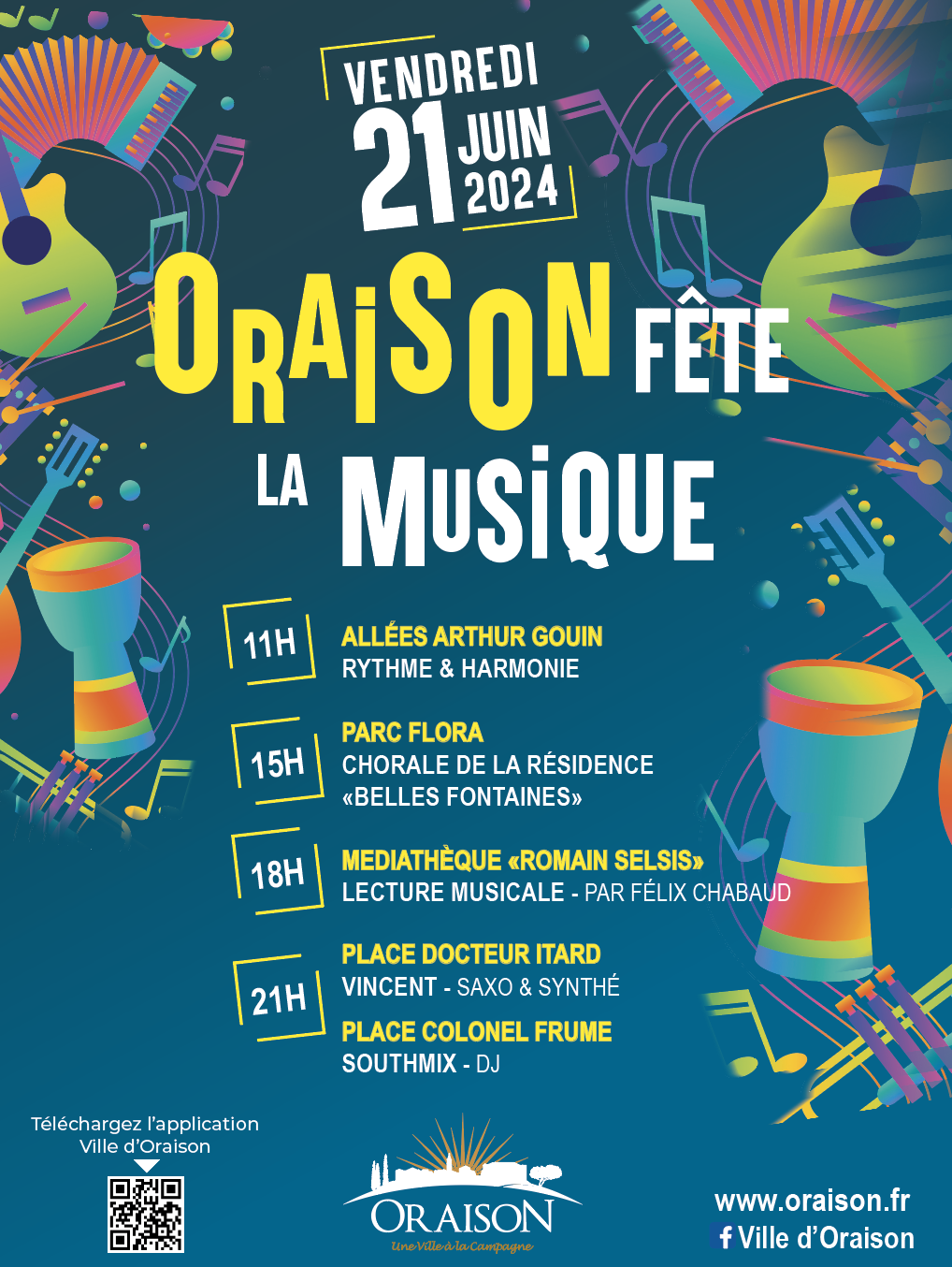 ORAISON FÊTE LA MUSIQUE LE VENDREDI 21 JUIN 2024 !