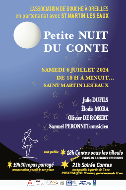 petite nuit du conte 2è  édition le 6 juillet  à St Martin-Les-Eaux.