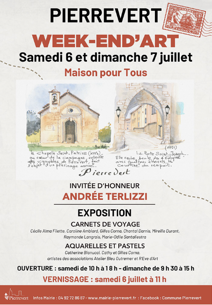 Pierrevert : week-end artistique et créatif les  6 et 7 juillet