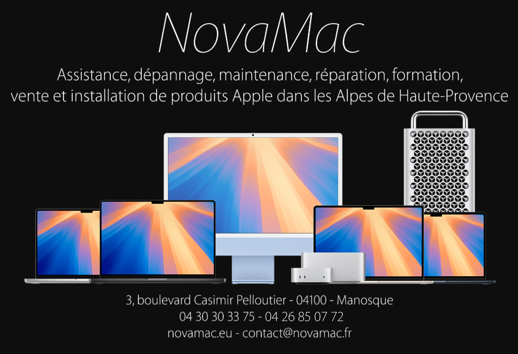 Novamac spécialiste Apple à Manosque... Novamac spécialiste Apple à Manosque...