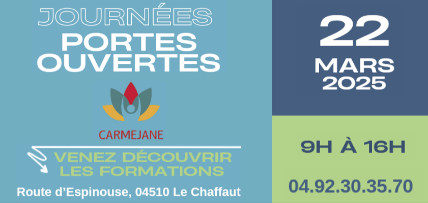 Carmejane vous ouvre ses portes Samedi 22 mars 2025 DE 9H À 16H. Carmejane vous ouvre ses portes Samedi 22 mars 2025 DE 9H À 16H.