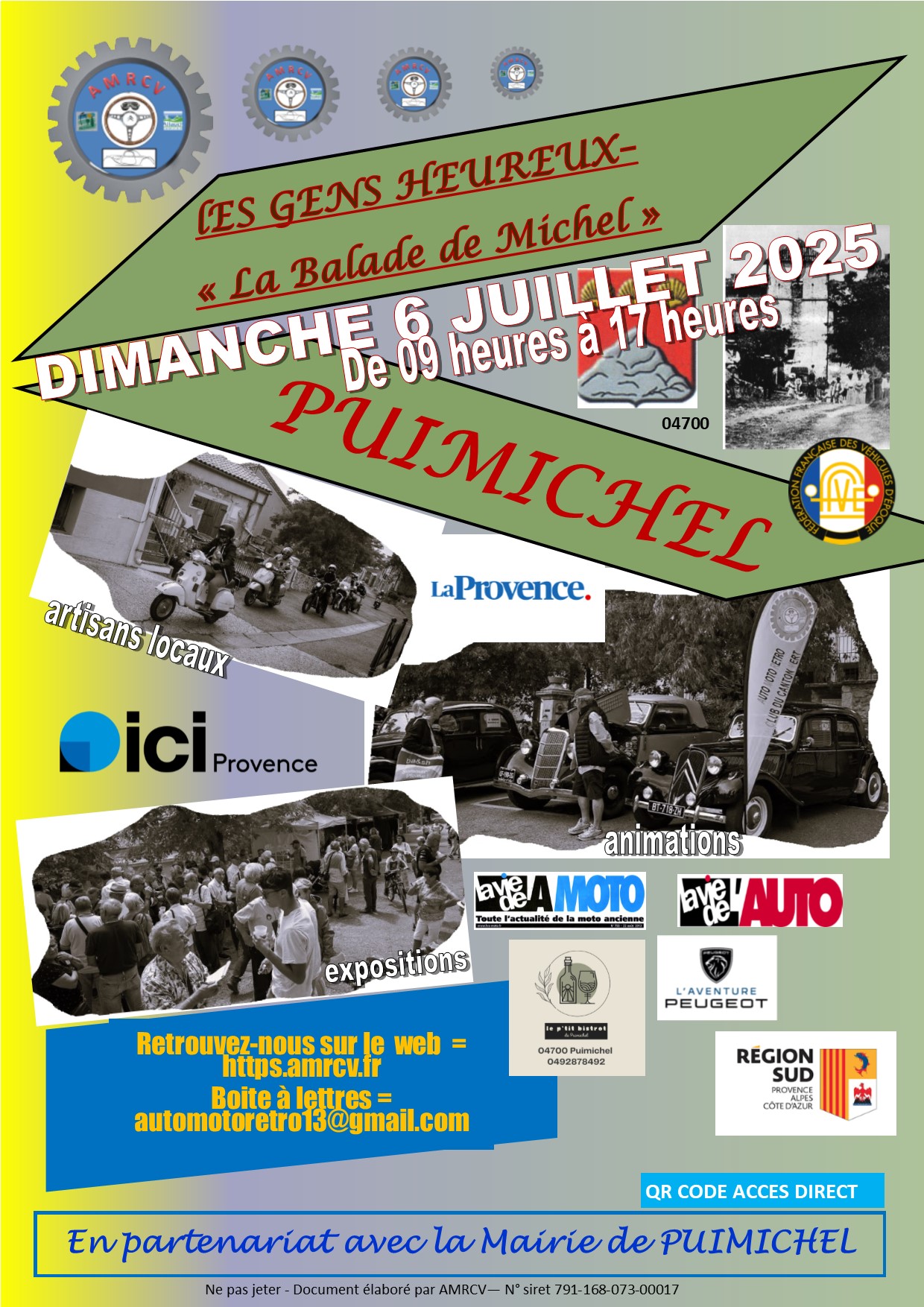 Les Gens Heureux – La Balade de Michel : tradition,  passion et terroir à Puimichel le 6 juillet 2025 Les Gens Heureux – La Balade de Michel : tradition,  passion et terroir à Puimichel le 6 juillet 2025