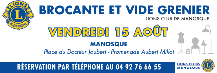 Baptême de l'air, passation de pouvoir et brocante pour le lions club de manosque