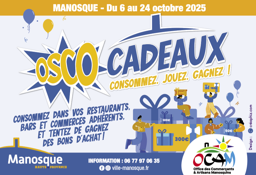 L'OPÉRATION OSCO CADEAU EST DE RETOUR DU 6 AU 24 OCTOBRE