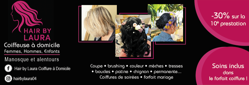 Laura, coiffeuse à domicile :  l’expérience du salon chez vous !