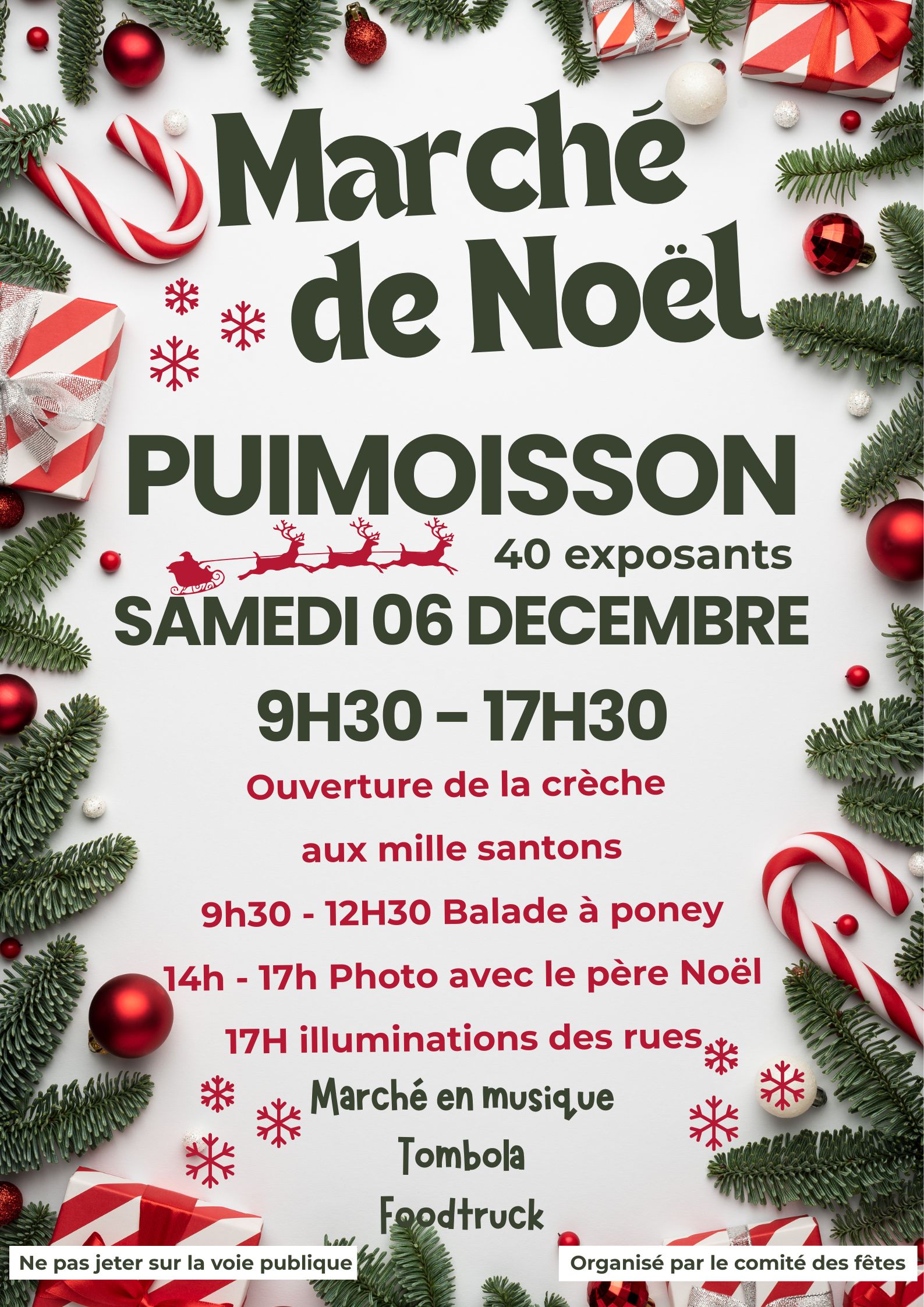 Samedi 6 décembre :  La magie de Noël  s’empare de Puimoisson