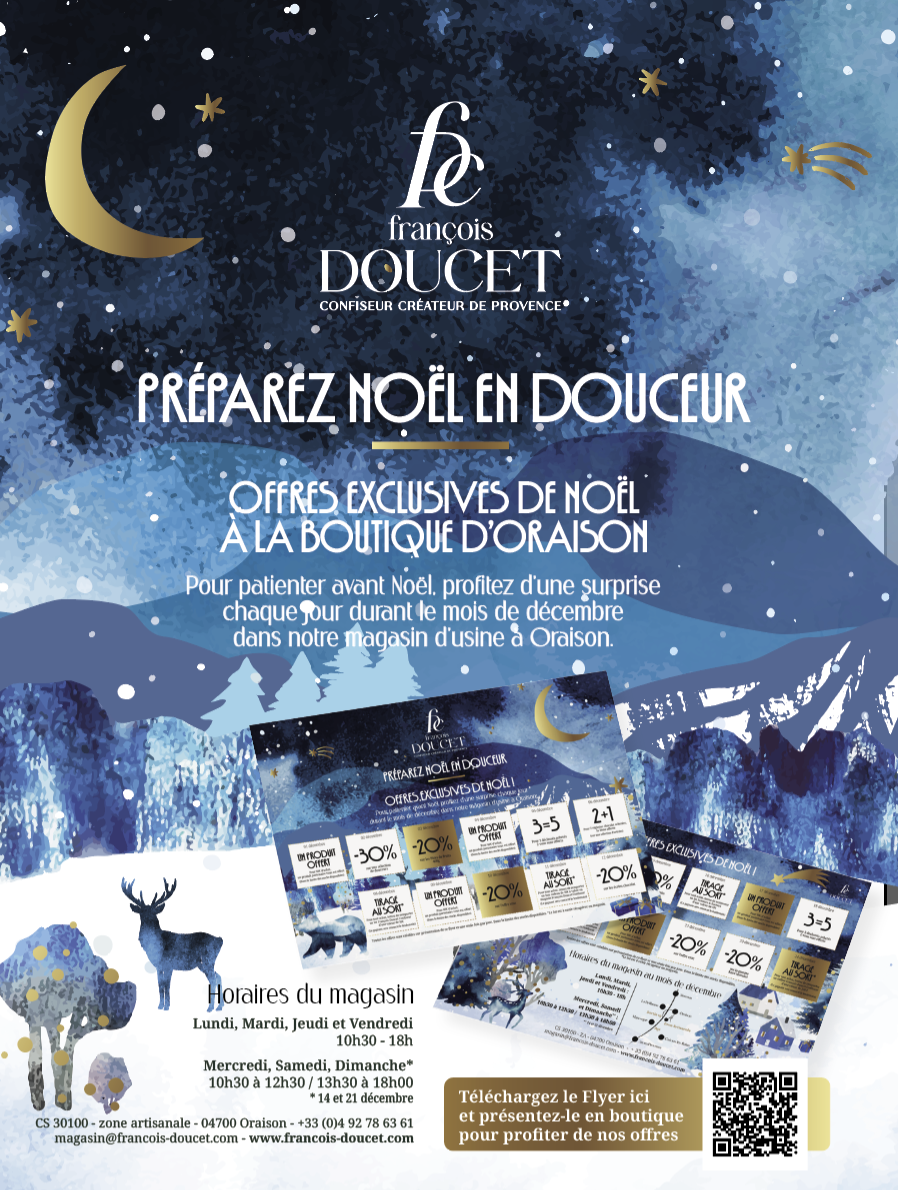 Préparez les fêtes en  douceur chez François Doucet Confiseur…