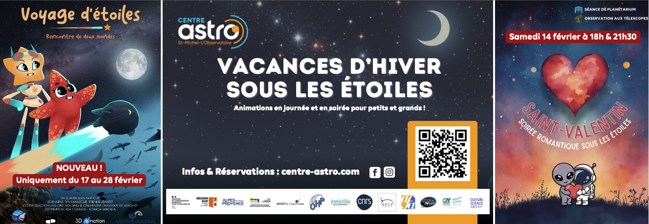 Février, Le ciel en spectacle au centre d’astronomie  !