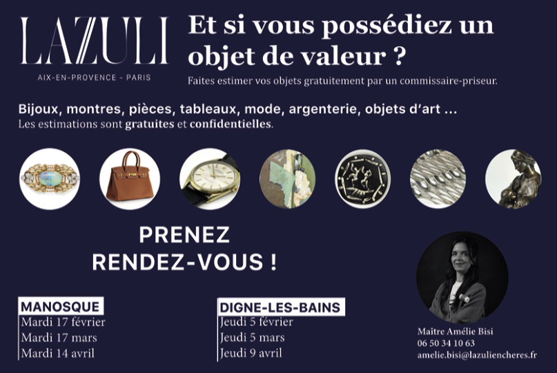 LAZULI MAISON DE VENTE AUX ENCHÈRES, EXPERTISE VOS OBJETS, BIJOUX...