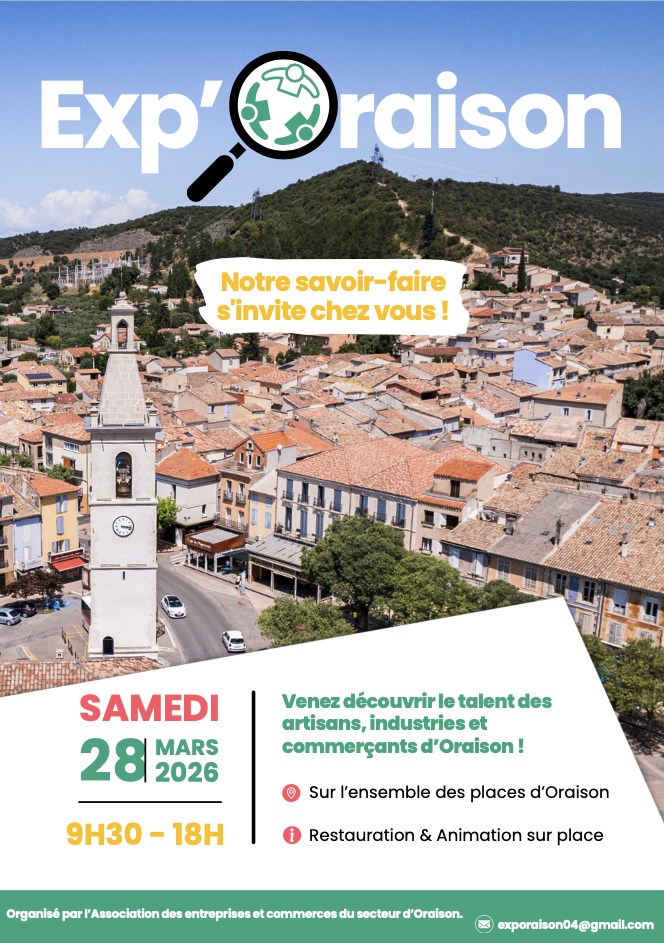 Exp’oraison : LE GRAND  RENDEZ-VOUS DES MÉTIERS  ET DES ENTREPRISES LOCALES