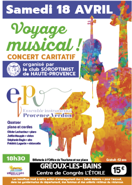 Voyage musical à Gréoux : quand la musique  rencontre la solidarité