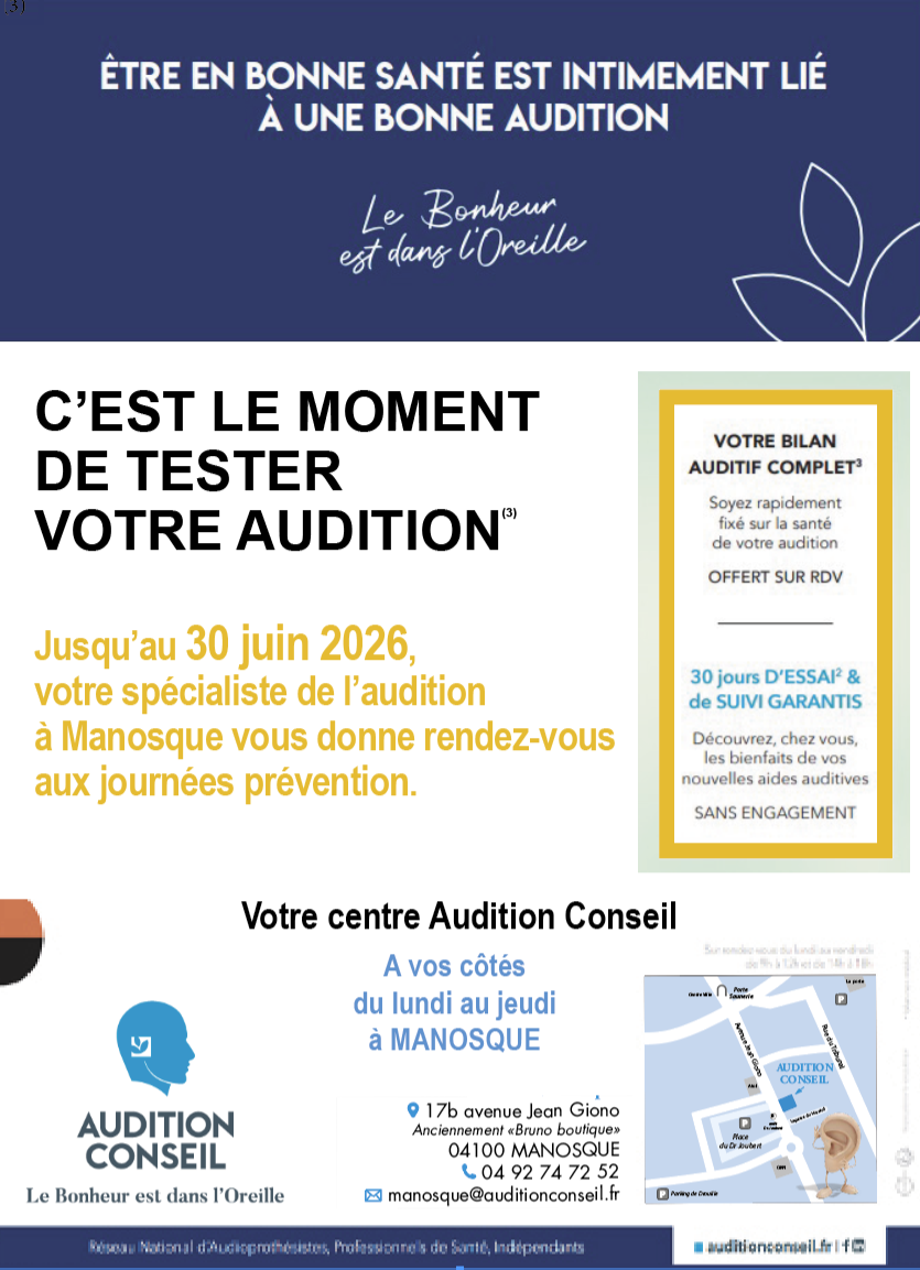Audition Conseil Manosque, une audition de qualité à un prix 100% maîtrisé !