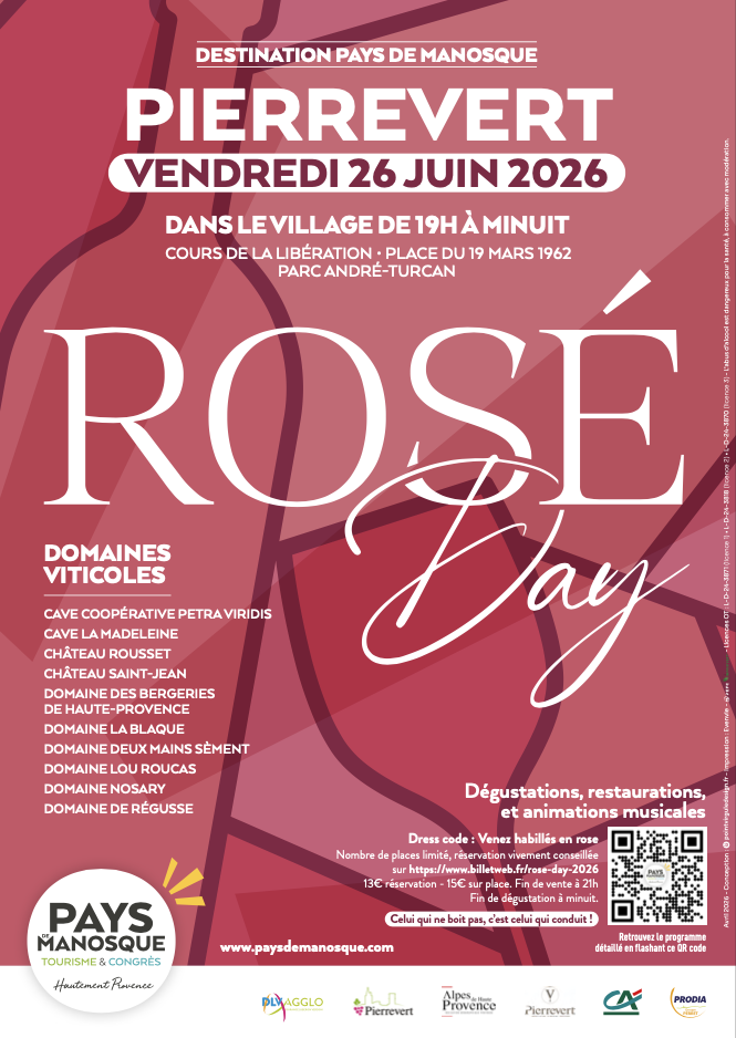 LA 6È ÉDITION DU ROSÉ DAY SE TIENDRA À PIERREVERT LE 26 JUIN 2026