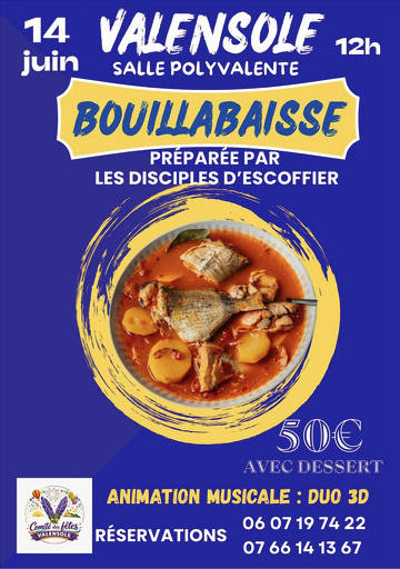 VALENSOLE : la bouillabaisse des  Disciples d’Escoffier, un rendez-vous gourmand et solidaire